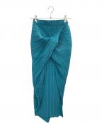 ISSEY MIYAKE WHITE LABELイッセイミヤケホワイトレーベル）の古着「プリーツスカート」｜グリーン