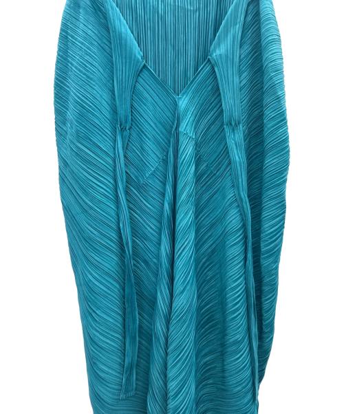 ISSEY MIYAKE WHITE LABEL（イッセイミヤケホワイトレーベル）ISSEY MIYAKE WHITE LABEL (イッセイミヤケホワイトレーベル) プリーツスカート グリーン サイズ:２の古着・服飾アイテム