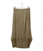 PLEATS PLEASEプリーツプリーズ）の古着「プリーツスカート」｜ベージュ
