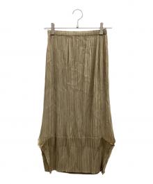 PLEATS PLEASE（プリーツプリーズ）の古着「プリーツスカート」｜ベージュ