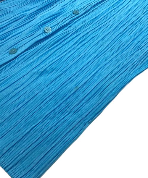 PLEATS PLEASE（プリーツプリーズ）PLEATS PLEASE (プリーツプリーズ) 半袖プリーツシャツ ブルー サイズ:3の古着・服飾アイテム