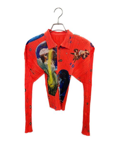 PLEATS PLEASE（プリーツプリーズ）PLEATS PLEASE (プリーツプリーズ) 長袖プリーツシャツ オレンジ サイズ:3の古着・服飾アイテム