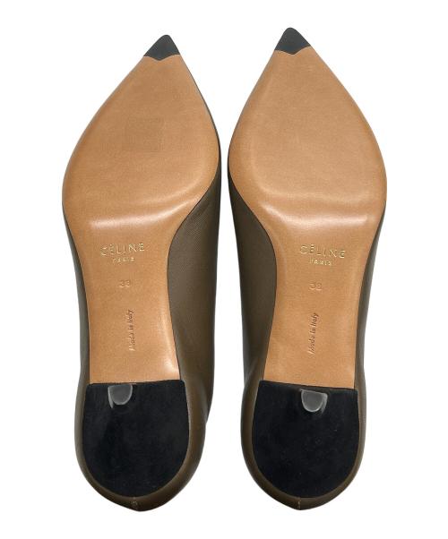 CELINE（セリーヌ）CELINE (セリーヌ) ポインテッドトゥパンプス ブラウン サイズ:38の古着・服飾アイテム