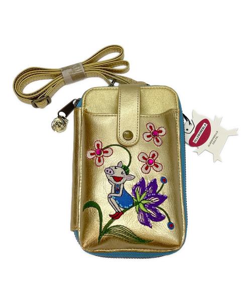 OLLEBOREBLA（アルベロベロ）OLLEBOREBLA (アルベロベロ) ショルダーウォレット ゴールドの古着・服飾アイテム