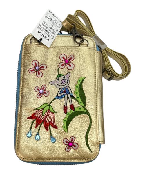 OLLEBOREBLA（アルベロベロ）OLLEBOREBLA (アルベロベロ) ショルダーウォレット ゴールドの古着・服飾アイテム