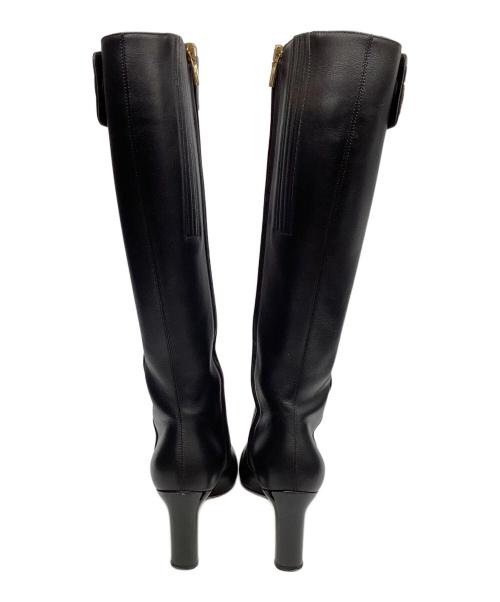 Salvatore Ferragamo（サルヴァトーレ フェラガモ）Salvatore Ferragamo (サルヴァトーレ フェラガモ) ガンチーニ ロングブーツ ブラック サイズ:5 Dの古着・服飾アイテム