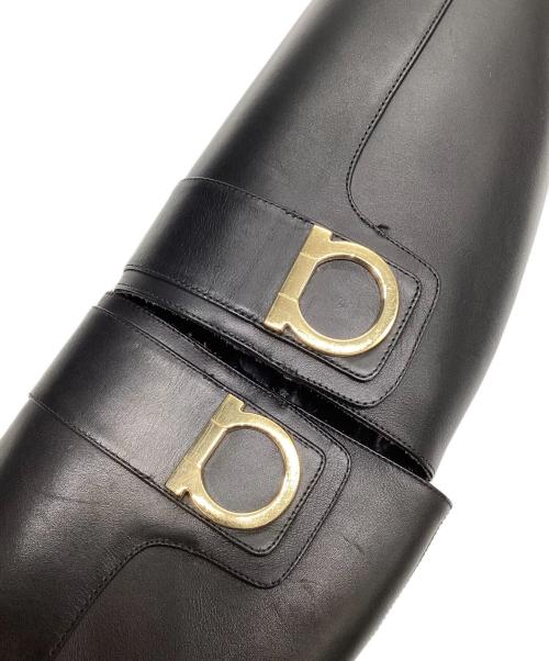 Salvatore Ferragamo（サルヴァトーレ フェラガモ）Salvatore Ferragamo (サルヴァトーレ フェラガモ) ガンチーニ ロングブーツ ブラック サイズ:5 Dの古着・服飾アイテム