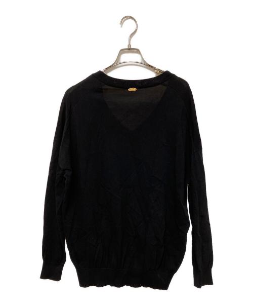 MUSE de Deuxieme Class（ミューズ ドゥ ドゥーズィエム クラス）MUSE de Deuxieme Class (ミューズ ドゥ ドゥーズィエム クラス) Vネックプルオーバーニット ブラック サイズ:不明の古着・服飾アイテム