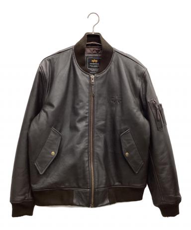 稀少 ALPHA INDUSTRIES レザージャケット ボンバージャケット 1005619458777005_01_5521w.jpeg