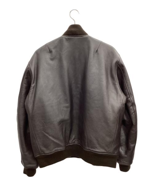 ALPHA INDUSTRIES（アルファインダストリーズ）ALPHA INDUSTRIES (アルファインダストリーズ) レザーフライトジャケット ブラック サイズ:Lの古着・服飾アイテム