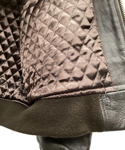 ALPHA INDUSTRIES（アルファインダストリーズ）ALPHA INDUSTRIES (アルファインダストリーズ) レザーフライトジャケット ブラック サイズ:Lの古着・服飾アイテム