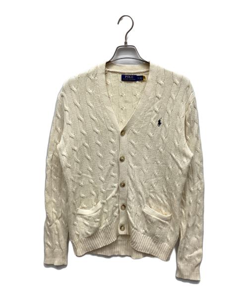 POLO RALPH LAUREN（ポロ・ラルフローレン）POLO RALPH LAUREN (ポロ・ラルフローレン) ニットカーディガン アイボリー サイズ:Sの古着・服飾アイテム