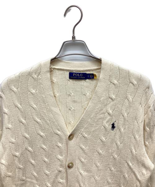 POLO RALPH LAUREN（ポロ・ラルフローレン）POLO RALPH LAUREN (ポロ・ラルフローレン) ニットカーディガン アイボリー サイズ:Sの古着・服飾アイテム