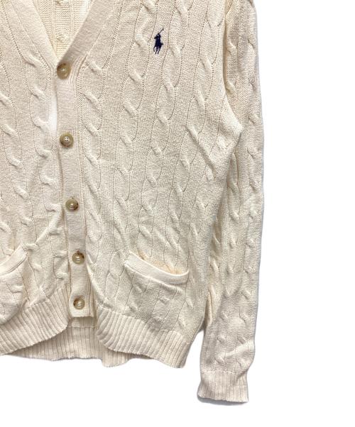 POLO RALPH LAUREN（ポロ・ラルフローレン）POLO RALPH LAUREN (ポロ・ラルフローレン) ニットカーディガン アイボリー サイズ:Sの古着・服飾アイテム