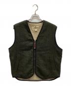 WOOLRICHウールリッチ）の古着「裏ボアベスト」｜カーキ