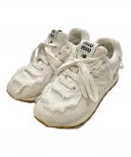 NEW BALANCE×MIU MIUニューバランス×ミュウミュウ）の古着「ミュウミュウ × ニューバランス 574」｜ホワイト