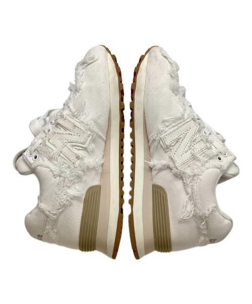 NEW BALANCE（ニューバランス）NEW BALANCE (ニューバランス) MIU MIU (ミュウミュウ) ミュウミュウ × ニューバランス 574 ホワイト サイズ:38の古着・服飾アイテム