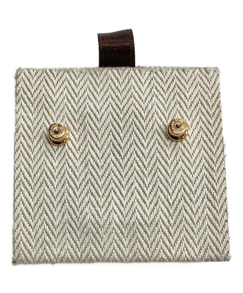 HERMES（エルメス）HERMES (エルメス) ミニポップアッシュピアス ブラン(ホワイト)×ゴールドの古着・服飾アイテム