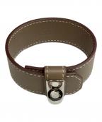 HERMESエルメス）の古着「ケリー・ツイストPM ブレスレット」｜ベージュ×シルバー