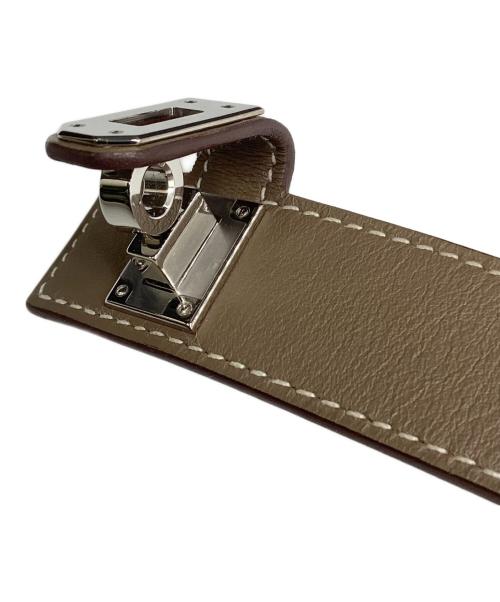 HERMES（エルメス）HERMES (エルメス) ケリー・ツイストPM ブレスレット ベージュ×シルバー サイズ:T3の古着・服飾アイテム