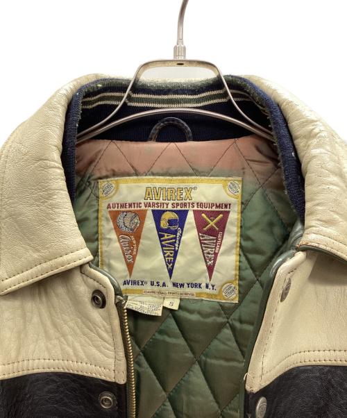 AVIREX（アヴィレックス）AVIREX (アヴィレックス) バーシティジャケット ブラック×ベージュ サイズ:Sの古着・服飾アイテム