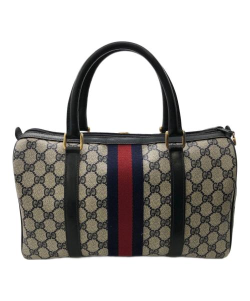 GUCCI（グッチ）GUCCI (グッチ) OLD ACCESSORY COLLECTION GG SPREME MINI BOSTON／オールド アクセサリーコレクション GGスプリーム ミニボストン ベージュの古着・服飾アイテム