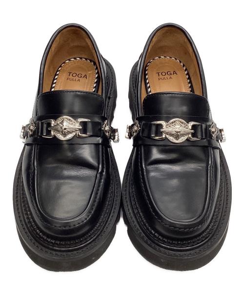 TOGA PULLA（トーガ プルラ）TOGA PULLA (トーガ プルラ) シャークソールバックルローファー ブラック サイズ:38の古着・服飾アイテム
