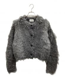 CLANE（クラネ）の古着「シャギーショートニットカーディガン」｜グレー