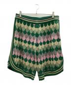 GUCCIグッチ）の古着「ニットハーフパンツ」｜グリーン