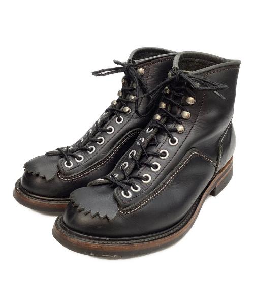 LONE WOLF BOOTS（ロンウルフブーツ）LONE WOLF BOOTS (ロンウルフブーツ) CAT'S PAW SOLE CARPENTER（カーペンター） ブラック サイズ:7の古着・服飾アイテム