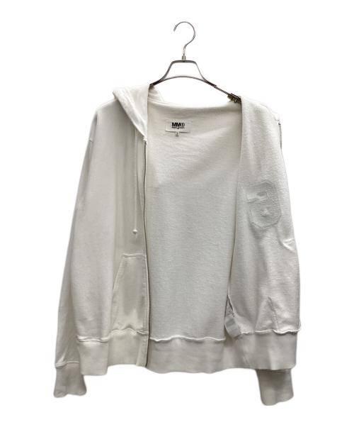 MM6 Maison Margiela（エムエムシックスメゾンマルジェラ）MM6 Maison Margiela (エムエムシックスメゾンマルジェラ) ジップパーカー ホワイト サイズ:Mの古着・服飾アイテム