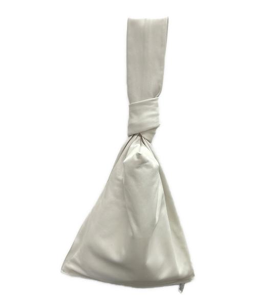 BOTTEGA VENETA（ボッテガベネタ）BOTTEGA VENETA (ボッテガベネタ) ツイストレザークラッチバッグ ホワイトの古着・服飾アイテム