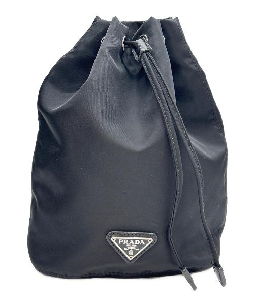 PRADA（プラダ）PRADA (プラダ) ナイロン巾着ポーチ ブラックの古着・服飾アイテム