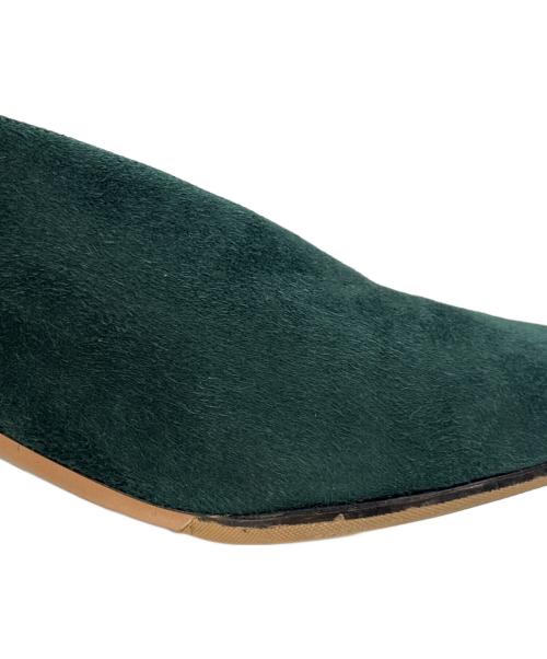 CELINE（セリーヌ）CELINE (セリーヌ) ポインテッドトゥパンプス グリーン サイズ:36.5の古着・服飾アイテム