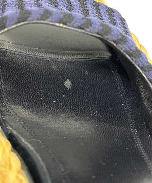 CELINE（セリーヌ）CELINE (セリーヌ) ウェッジソールサンダル ネイビー×ブラウン サイズ:36.5の古着・服飾アイテム