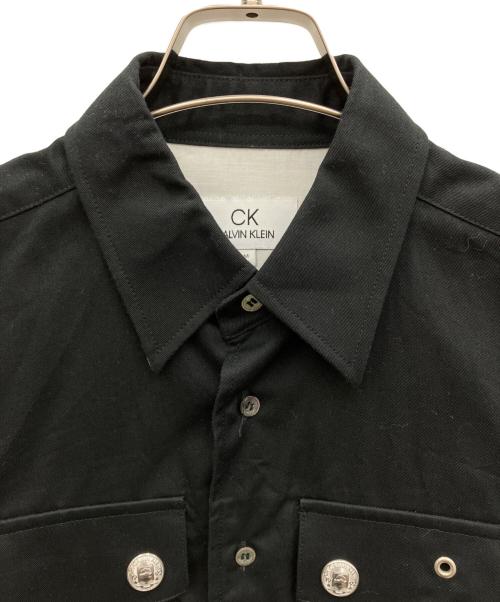 Calvin Klein（カルバンクライン）Calvin Klein (カルバンクライン) シャツジャケット ブラック サイズ:Mの古着・服飾アイテム
