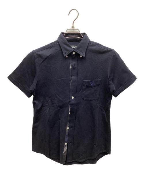 BLACK LABEL CRESTBRIDGE（ブラックレーベル クレストブリッジ）BLACK LABEL CRESTBRIDGE (ブラックレーベル クレストブリッジ) 半袖BDシャツ ネイビー サイズ:Mの古着・服飾アイテム