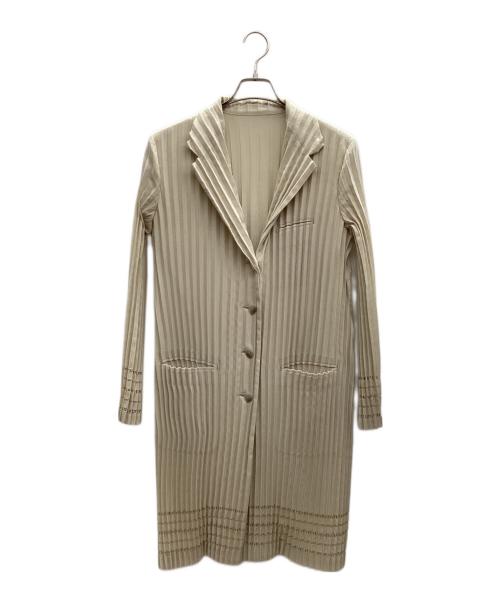 ISSEY MIYAKE（イッセイミヤケ）ISSEY MIYAKE (イッセイミヤケ) ロングジャケット ベージュ サイズ:Lの古着・服飾アイテム