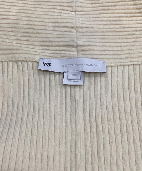adidas（アディダス）adidas (アディダス) Y-3 (ワイスリー) リブニットロングカーディガン アイボリー サイズ:2XSの古着・服飾アイテム