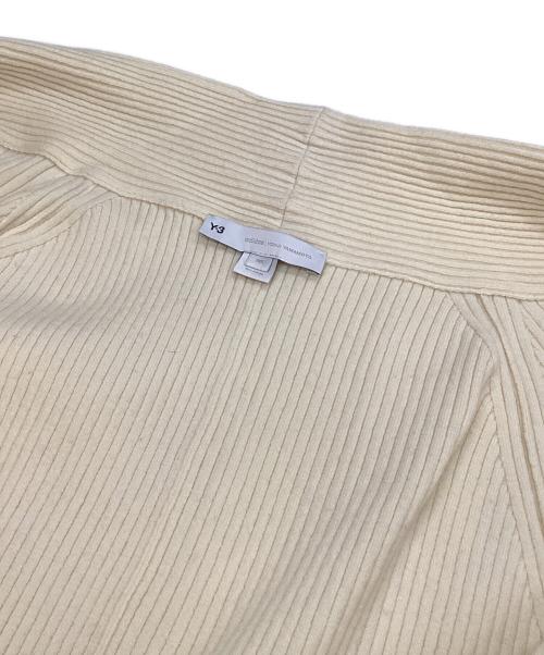 adidas（アディダス）adidas (アディダス) Y-3 (ワイスリー) リブニットロングカーディガン アイボリー サイズ:2XSの古着・服飾アイテム