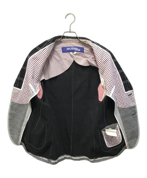 COMME des GARCONS JUNYA WATANABE MAN（コム デ ギャルソン ジュンヤ ワタナベ マン）COMME des GARCONS JUNYA WATANABE MAN (コム デ ギャルソン ジュンヤ ワタナベ マン) パッチワークテーラードジャケット ブラック サイズ:XSの古着・服飾アイテム