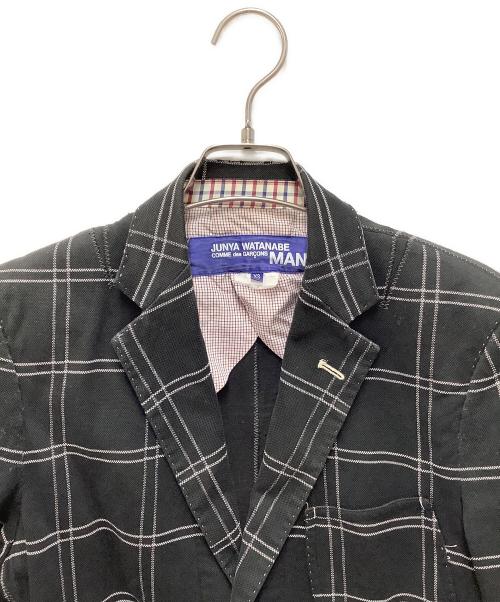 COMME des GARCONS JUNYA WATANABE MAN（コム デ ギャルソン ジュンヤ ワタナベ マン）COMME des GARCONS JUNYA WATANABE MAN (コム デ ギャルソン ジュンヤ ワタナベ マン) パッチワークテーラードジャケット ブラック サイズ:XSの古着・服飾アイテム