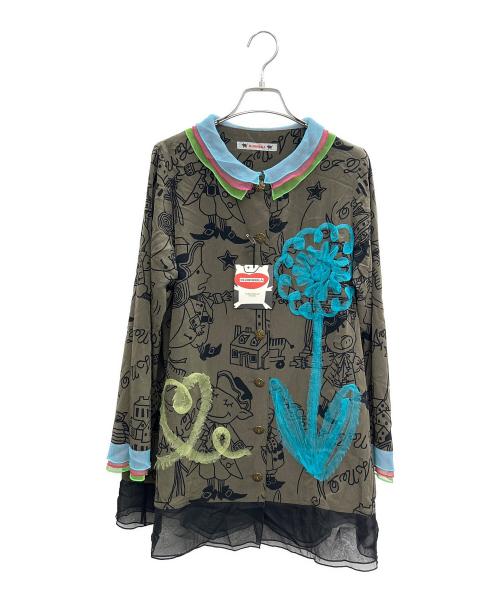 OLLEBOREBLA（アルベロベロ）OLLEBOREBLA (アルベロベロ) 長袖シャツ グレー サイズ:Mの古着・服飾アイテム