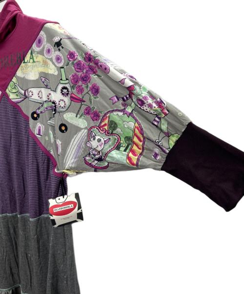 OLLEBOREBLA（アルベロベロ）OLLEBOREBLA (アルベロベロ) ワンピース グレー×パープル サイズ:Mの古着・服飾アイテム