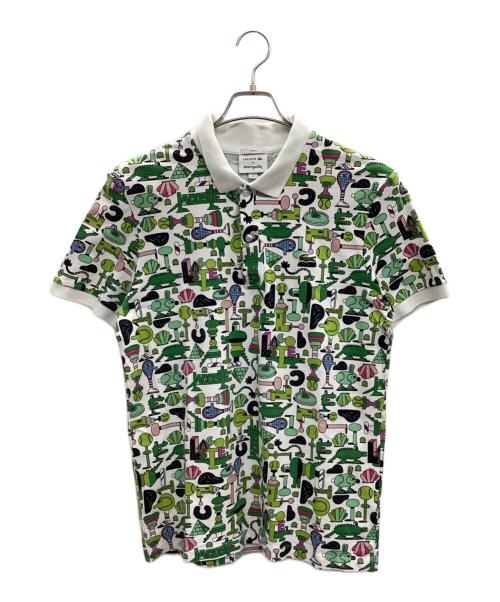 LACOSTE（ラコステ）LACOSTE (ラコステ) JEREMY VILE (ジェレミーヴィル) ポロシャツ グリーン×ホワイト サイズ:Mの古着・服飾アイテム