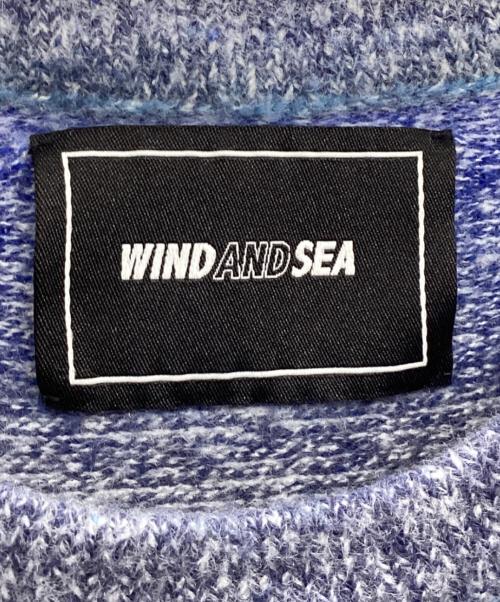 WIND AND SEA（ウィンダンシー）WIND AND SEA (ウィンダンシー) 厚手ニット ブルー サイズ:Lの古着・服飾アイテム