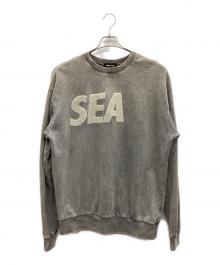 WIND AND SEA（ウィンダンシー）の古着「 Sea Chenille EMB Sulfur Crew Neck」｜グレー