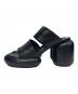 JIL SANDER (ジルサンダー) ブロックヒールレザーサンダル ブラック サイズ:38：12000円
