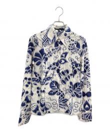 GUCCI（グッチ）の古着「シャツブラウス」｜ブルー×グレー