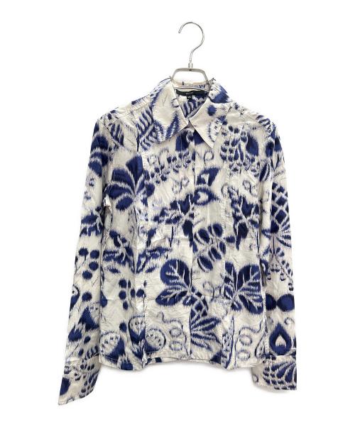 GUCCI（グッチ）GUCCI (グッチ) シャツブラウス ブルー×グレー サイズ:XSの古着・服飾アイテム